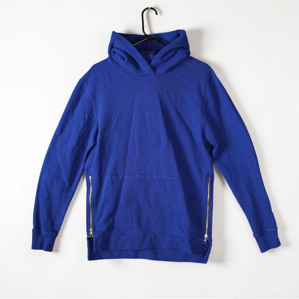 John Elliott Villian Mens Sweater Adult 3 (Medium) Blue Hoodie Sweatshirt Zip